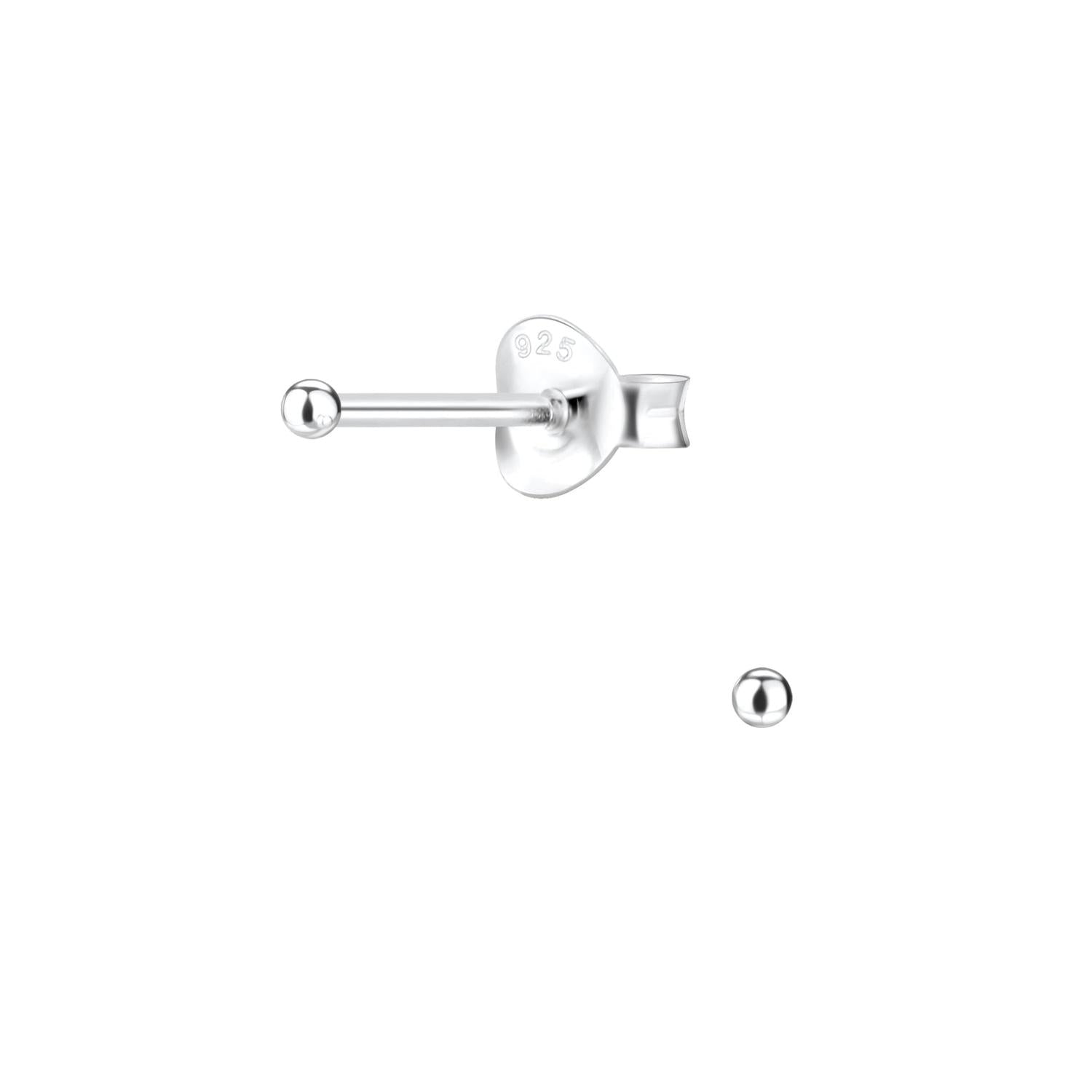 Melchior Jewellery sterling silver ball stud earrings for children small 925 stamped hypoallergenic