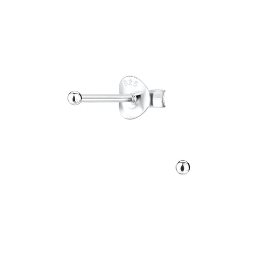 Sterling Silver 1.5mm Tiny Ball Stud Earrings