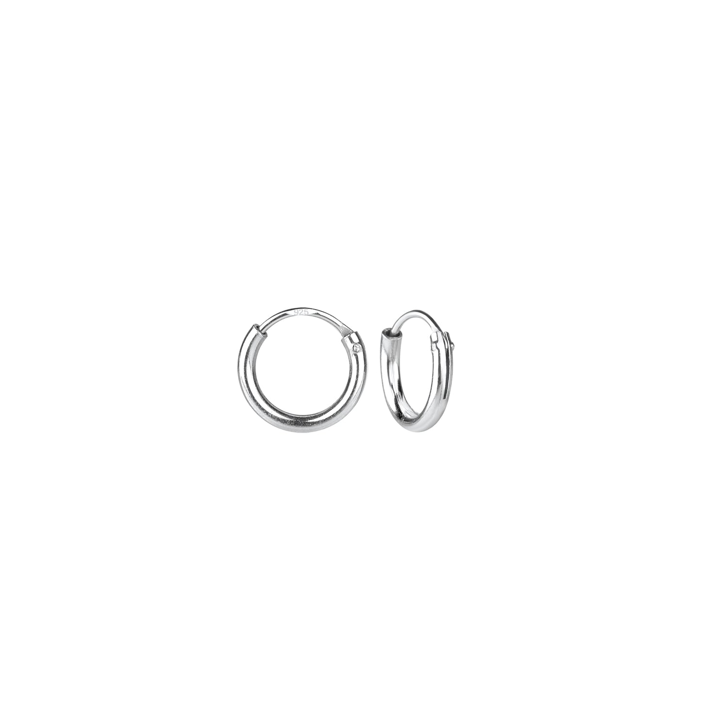 Sterling Silver 8mm Tiny Hoop Earrings
