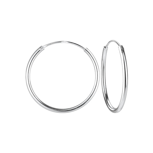 Sterling Silver 18mm Hoop Earrings