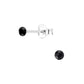 Sterling Silver Crystal 3mm Round Stud Earrings - Choose Your Colour