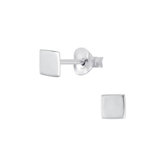 Sterling Silver Square Stud Earrings