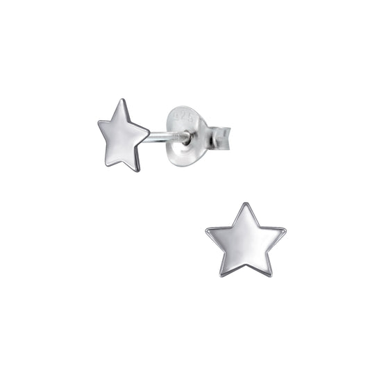 Sterling Silver 5mm Star Stud Earrings