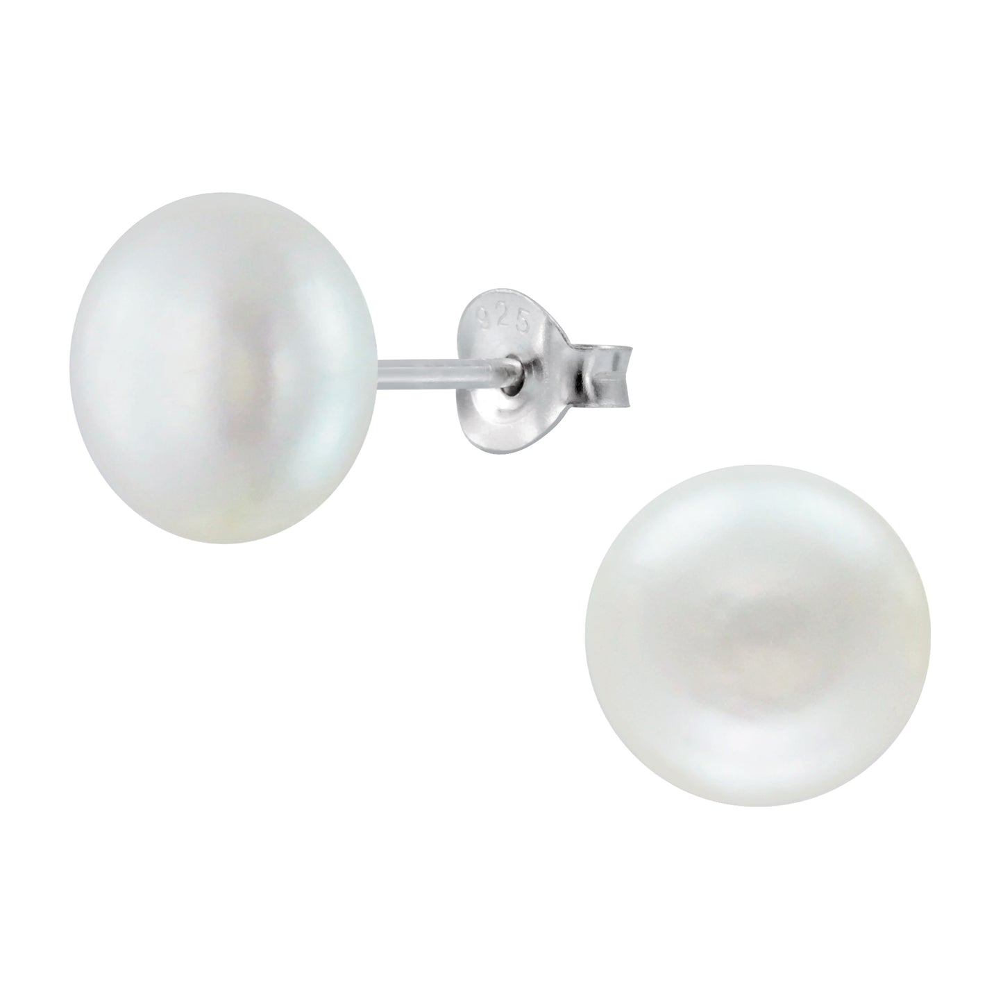 Sterling Silver 10mm Freshwater Pearl Earrings