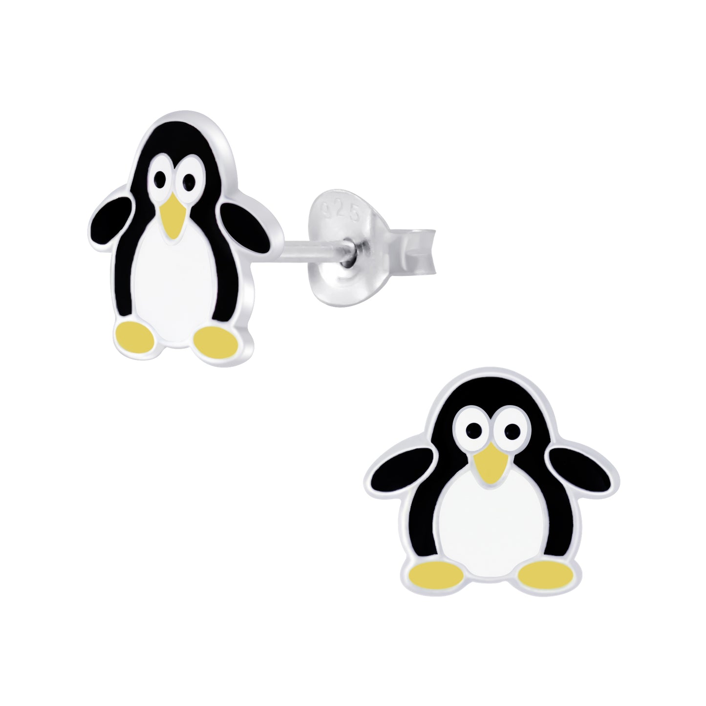 Children's Sterling Silver Penguin Stud Earrings