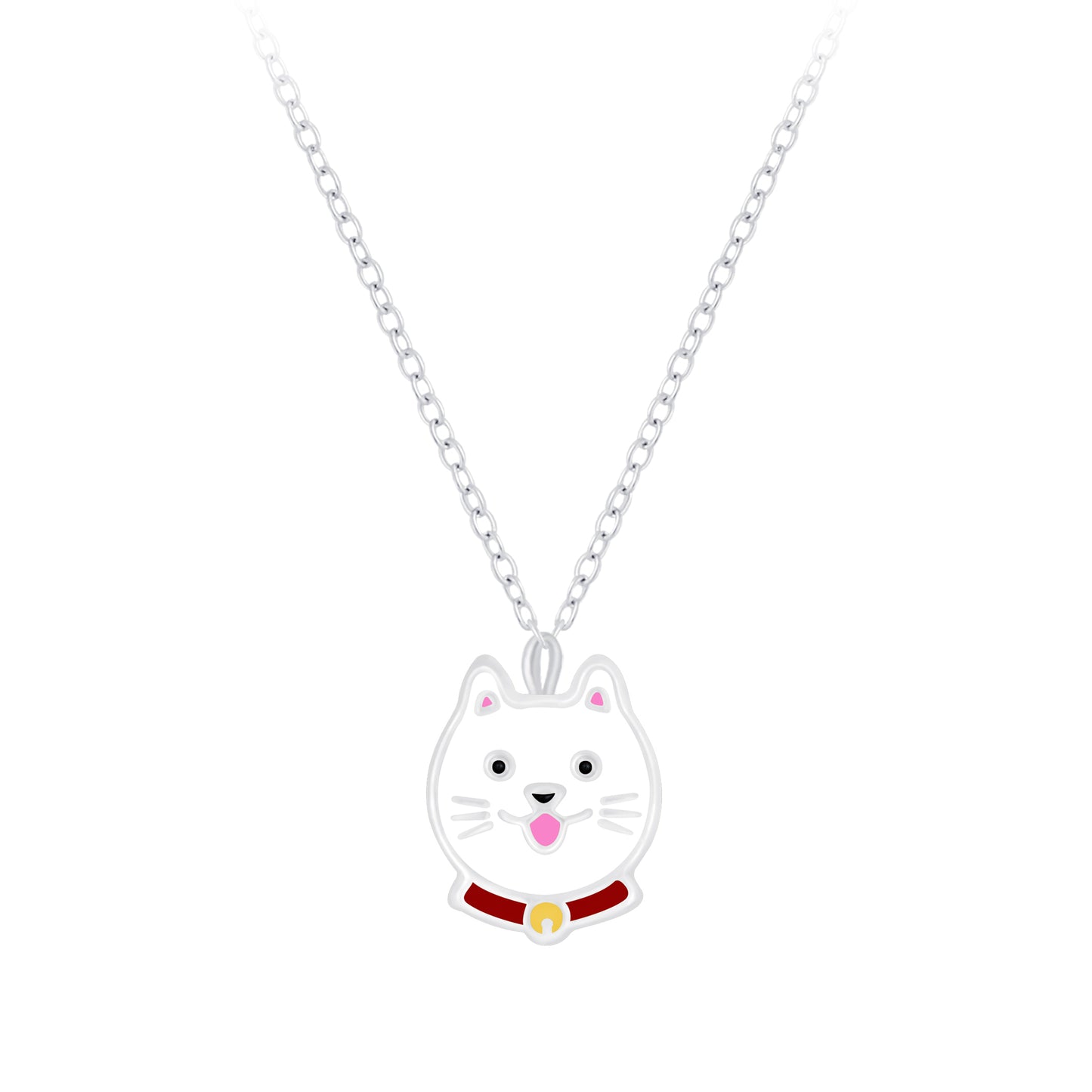 Children's Sterling Silver Cat Necklace