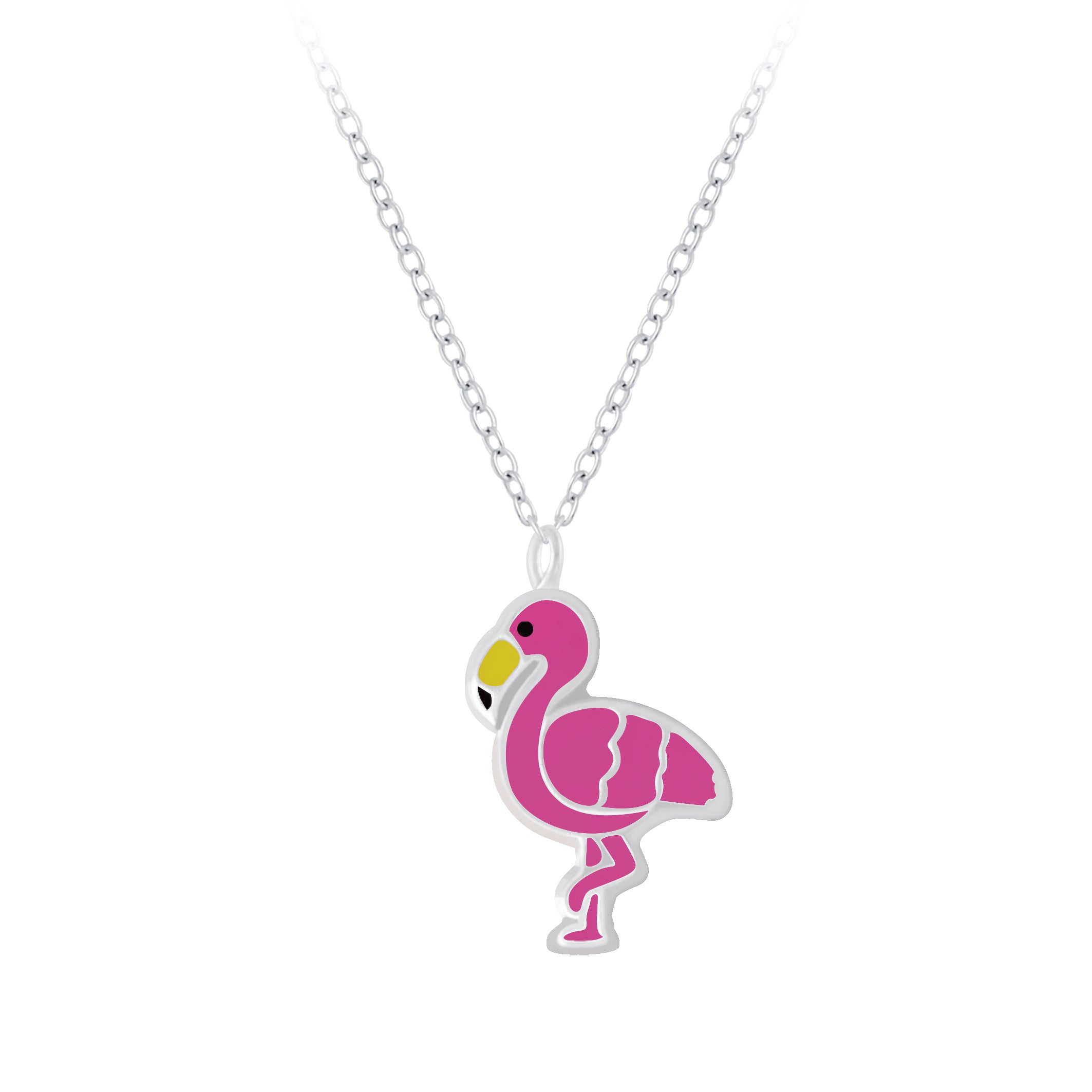Flamingo Crystal Sterling Silver Necklace – Annie and Sisters