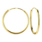 14ct Gold Plated Sterling Silver 25mm Thick Hoop Sleeper Earrings