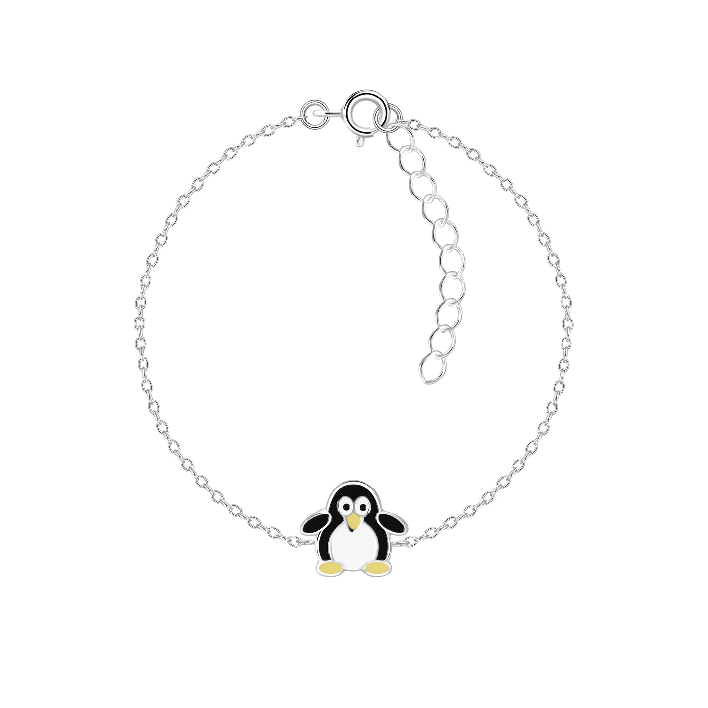 Children's Sterling Silver Penguin Bracelet