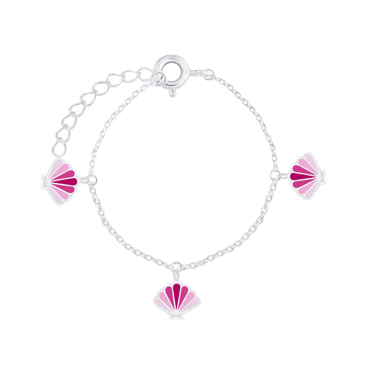 Children's Sterling Silver Pink Shell Bracelet