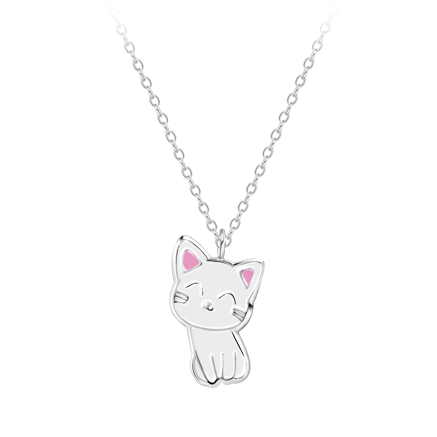 Children's Sterling Silver Cat Necklace