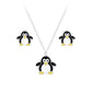 Children's Sterling Silver Penguin Necklace & Earrings Set