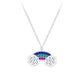Children's Sterling Silver CZ Rainbow Pendant Necklace