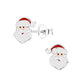 Children's Sterling Silver Santa Earrings
