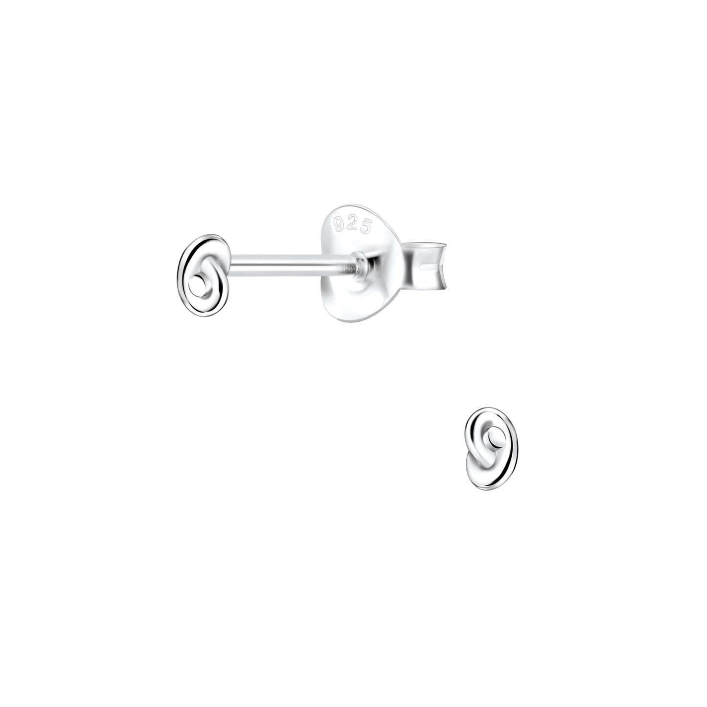 Children's Sterling Silver Tiny Knot Stud Earrings