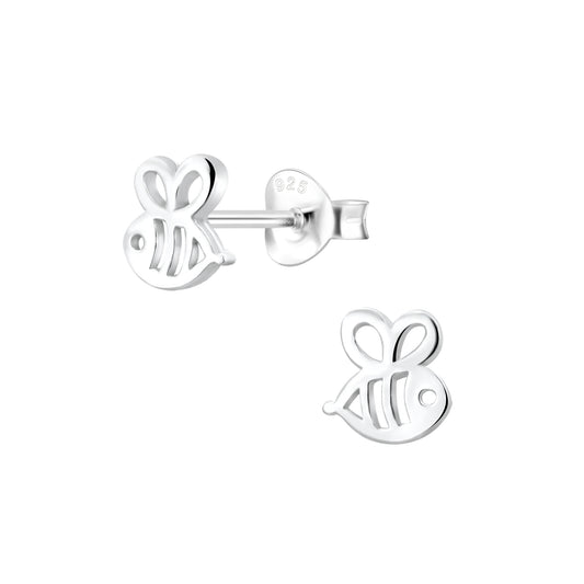Children's Sterling Silver Bee Stud Earrings