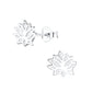 Sterling Silver Lotus Stud Earrings