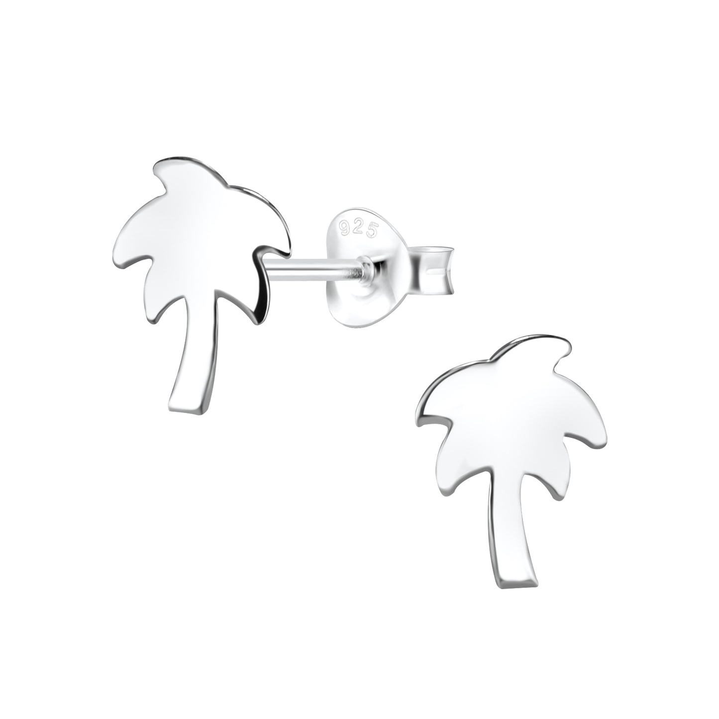 Children's Sterling Silver Palm Tree Stud Earrings