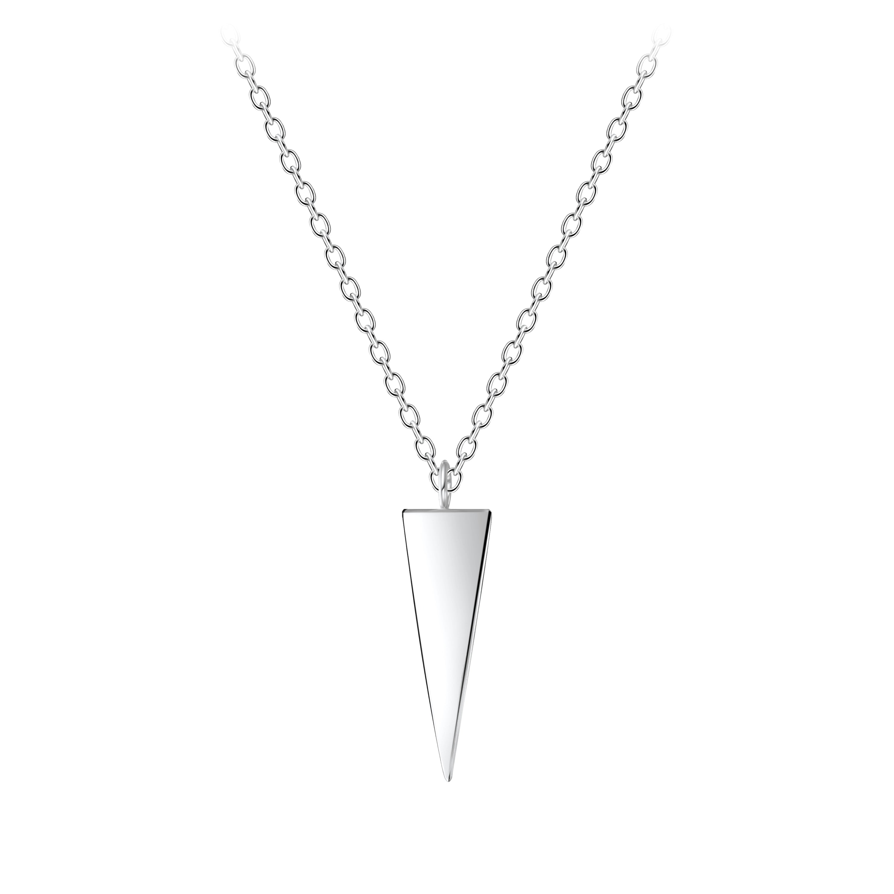 Silver on sale triangle necklace