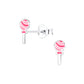 Children's Sterling Silver Pink Lollipop Stud Earrings