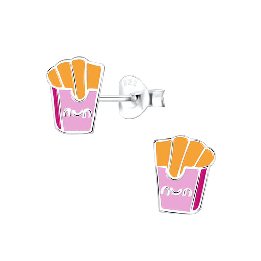 Children's 925 Sterling Silver French Fries Stud Earrings