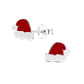 Children's Sterling Silver Christmas Hat Earrings