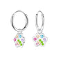 Children's Sterling Silver Crystal Paw Print Hoop Earrings - Melchior Jewellery 