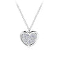 Sterling Silver Crystal Pave Heart Necklace