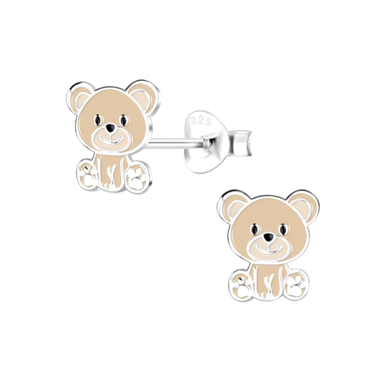 Children's Sterling Silver Panda Bear Stud Earrings