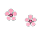 Children's Sterling Silver Pink Flower Stud Earrings