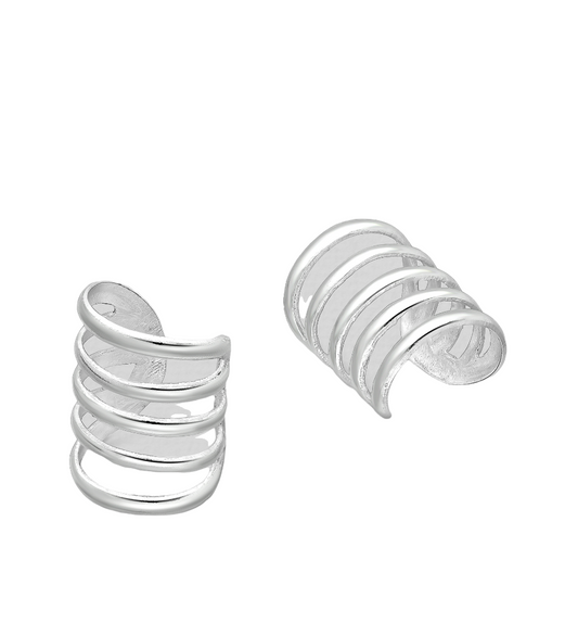 Sterling Silver Multi Circles Ear Cuff