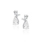 Sterling Silver Small White Cubic Zirconia Earrings