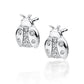 Children's Sterling Silver CZ Ladybird Stud Earrings