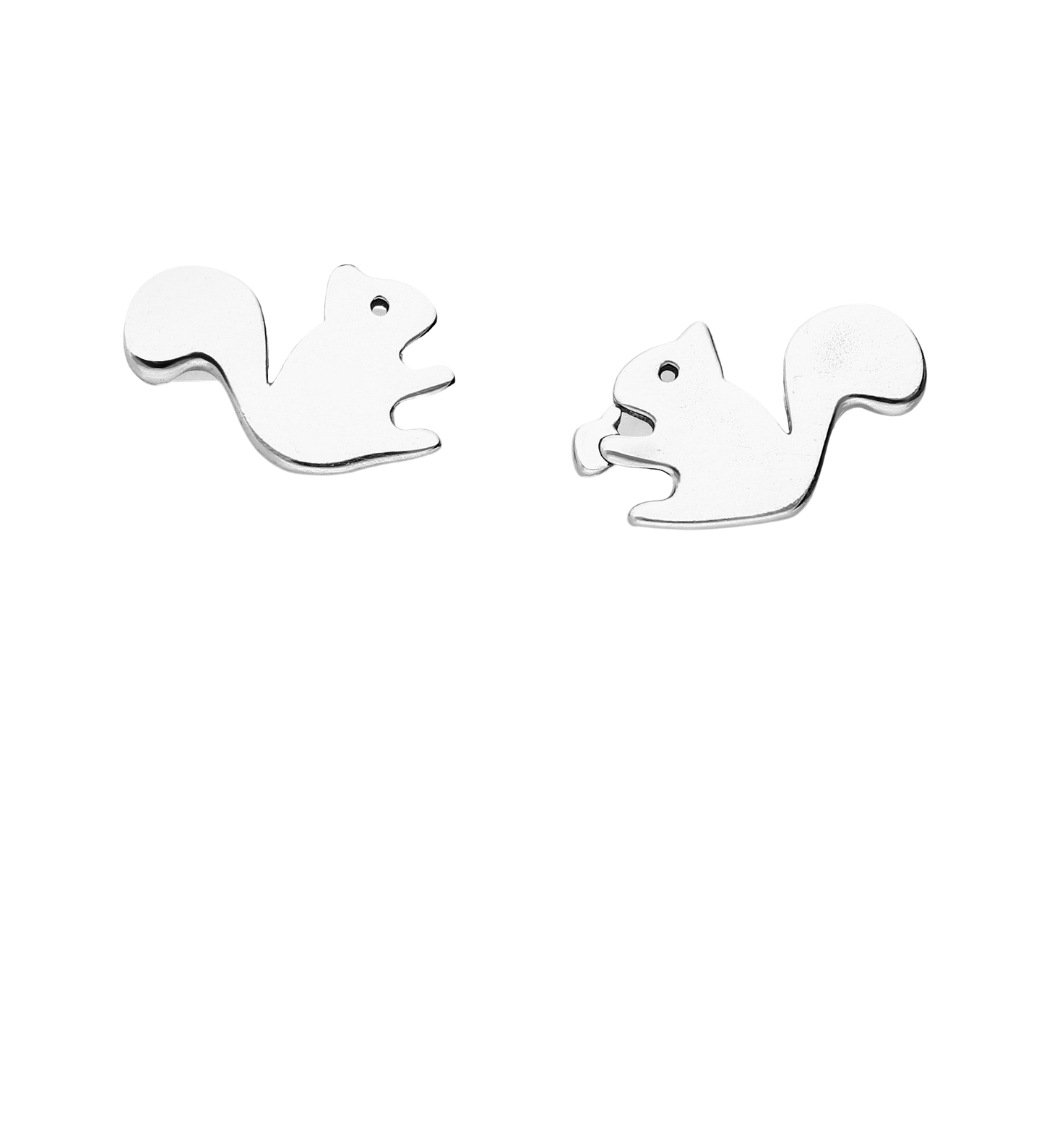 Children's Sterling Silver Squirrel Earrings