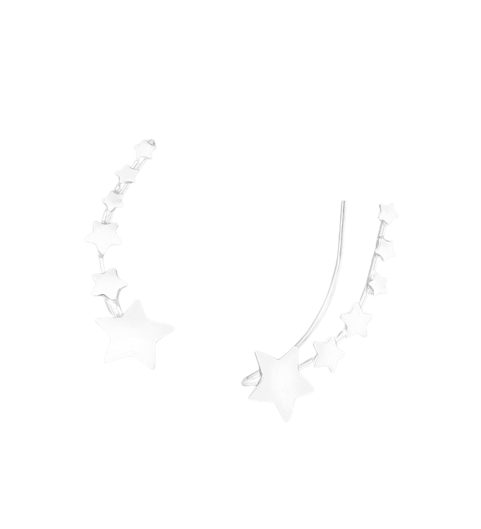 Sterling Silver Star Ear Climbers