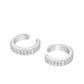 Sterling Silver 2 Row Cubic Zirconia Ear Cuffs