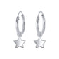 Children's Sterling Silver Star Charm Hoop Earrings