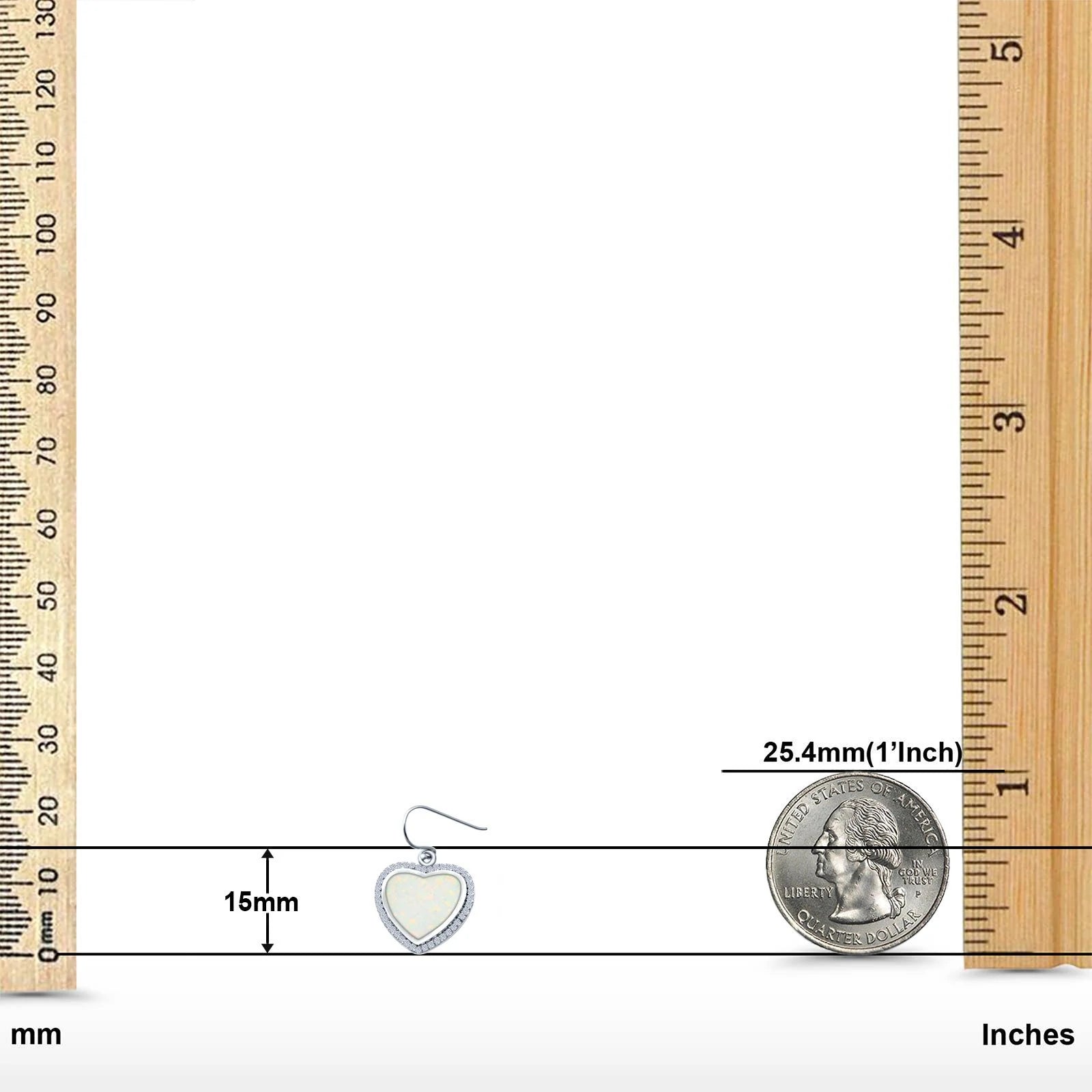 Sterling Silver Opal Heart Earrings With Zirconia - Melchior Jewellery 