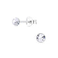 Melchior Jewellery 4mm round cubic zirconia earrings for children in sterling silver studs