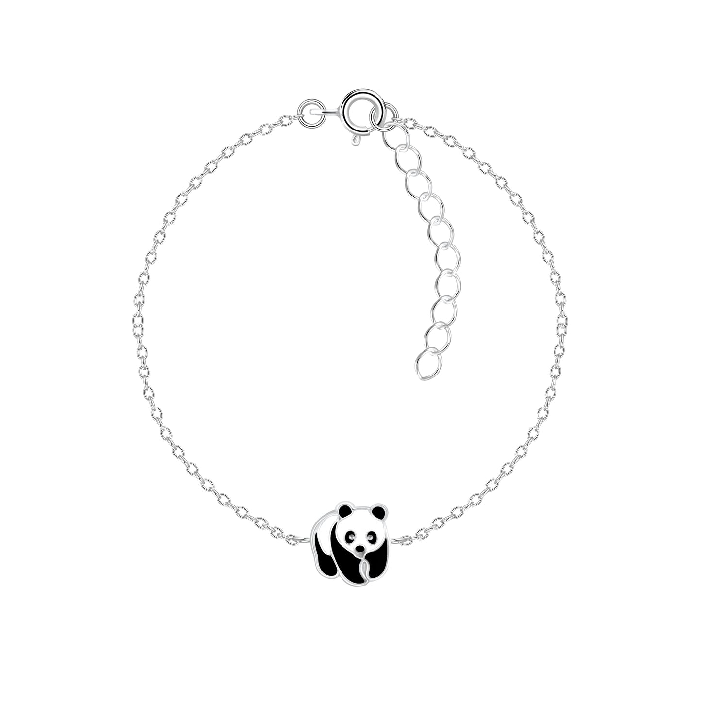 Children's Sterling Silver Panda Bear Bracelet