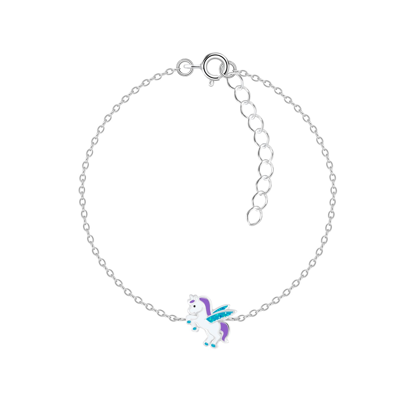 Children's Sterling Silver Unicorn Bracelet