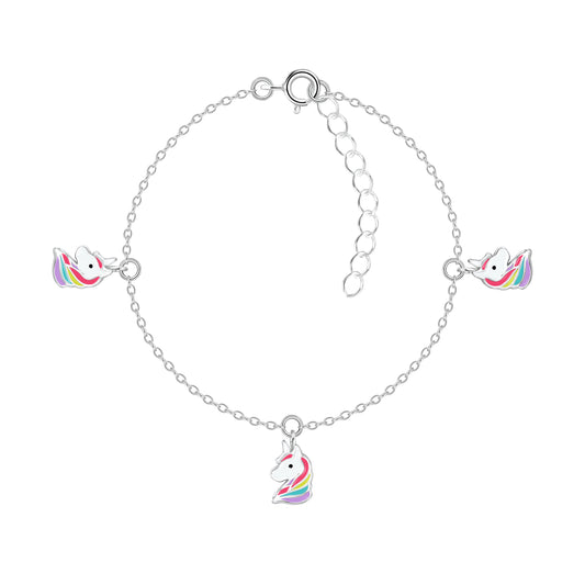 Children's Sterling Silver Unicorn Bracelet