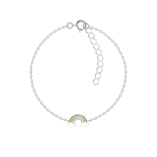 Children's Sterling Silver Rainbow Bracelet