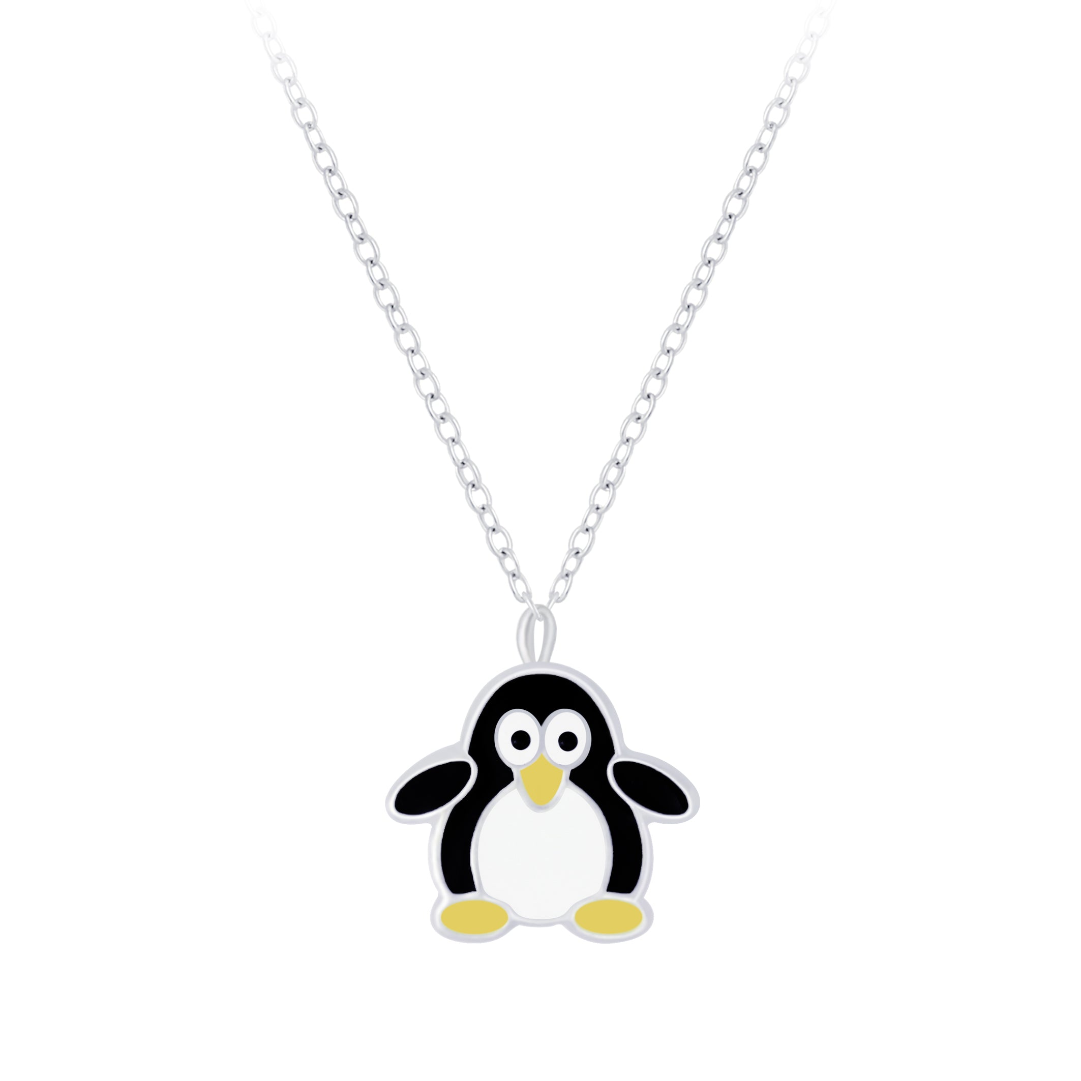 Silver on sale penguin necklace