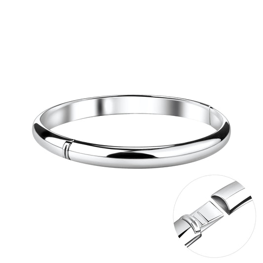 7mm Sterling Silver Hinged Bangle