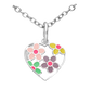 Children's Sterling Silver Heart Flower Necklace
