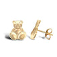 Children's 9ct Yellow Gold Teddy Bear Stud Earrings