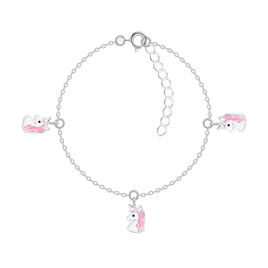 Children's Sterling Silver Unicorn Bracelet