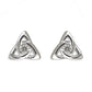 Silver Cubic Zirconia Celtic Trinity Knot Stud Earrings
