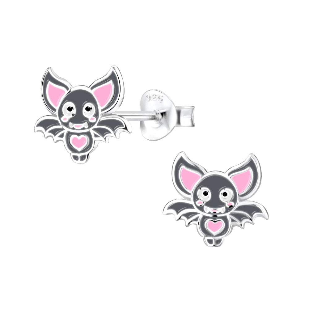 Children's Sterling Silver Bat Stud Earrings